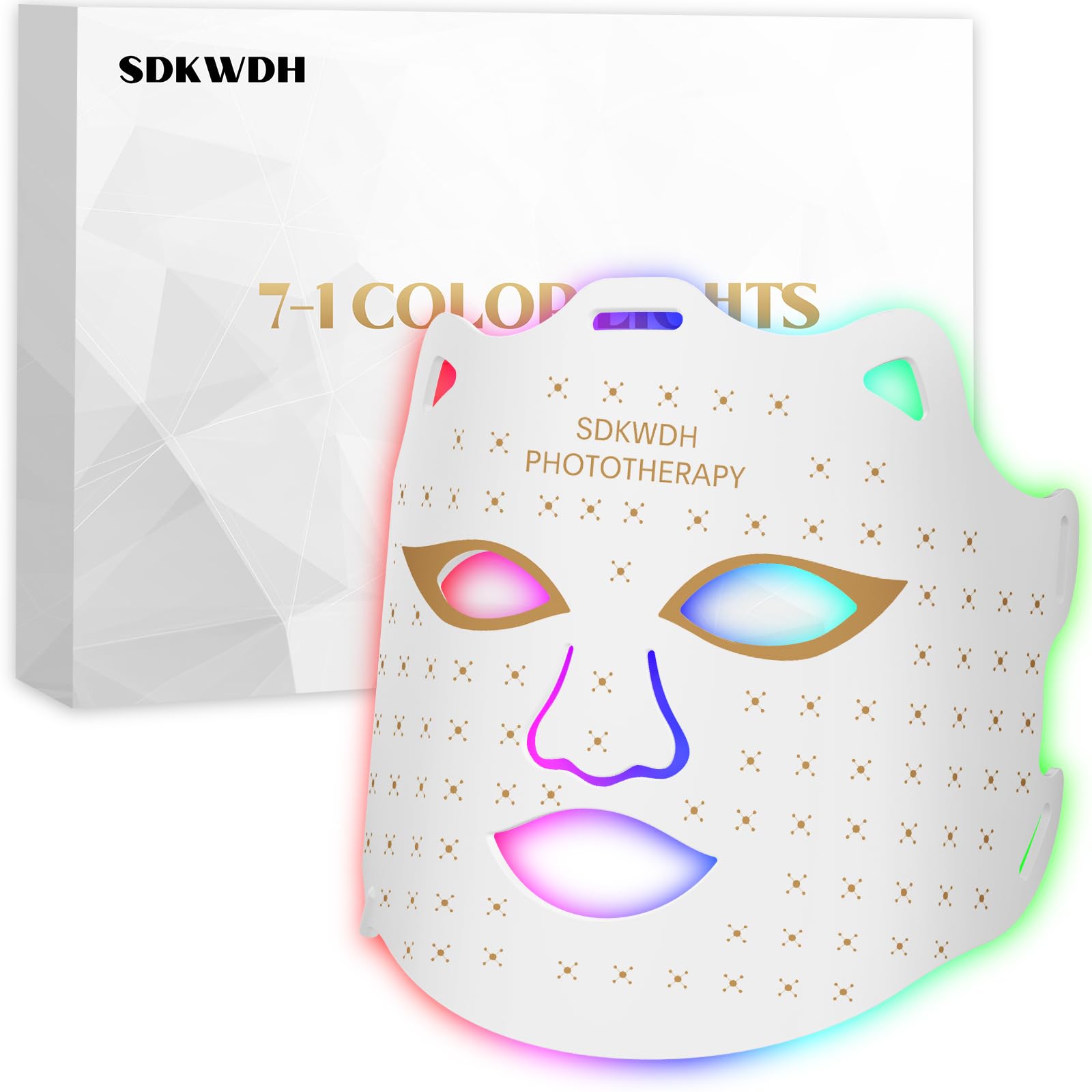 7-Color LED Red Light Therapy Face Mask for Anti-Aging & Skin Rejuvenation - Professional At-Home Light Therapy Device for Wrinkles, Acne & Collagen Boost | Perfect for Daily Skincare Routine & Spa Treatments
