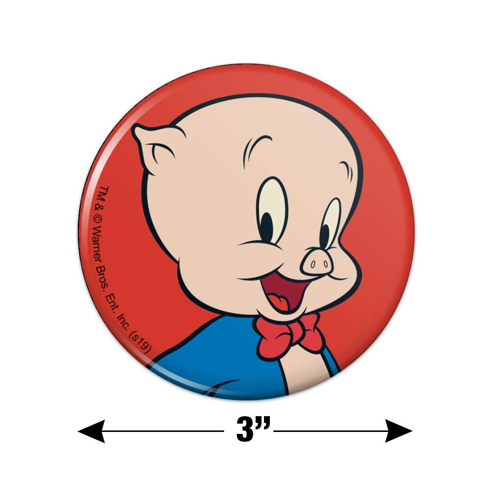 Looney Tunes Porky Pig Fridge Magnet - Funny Cartoon Character Kitchen Decor for Refrigerator, Locker & Office - Perfect for Home, Office & Gifts