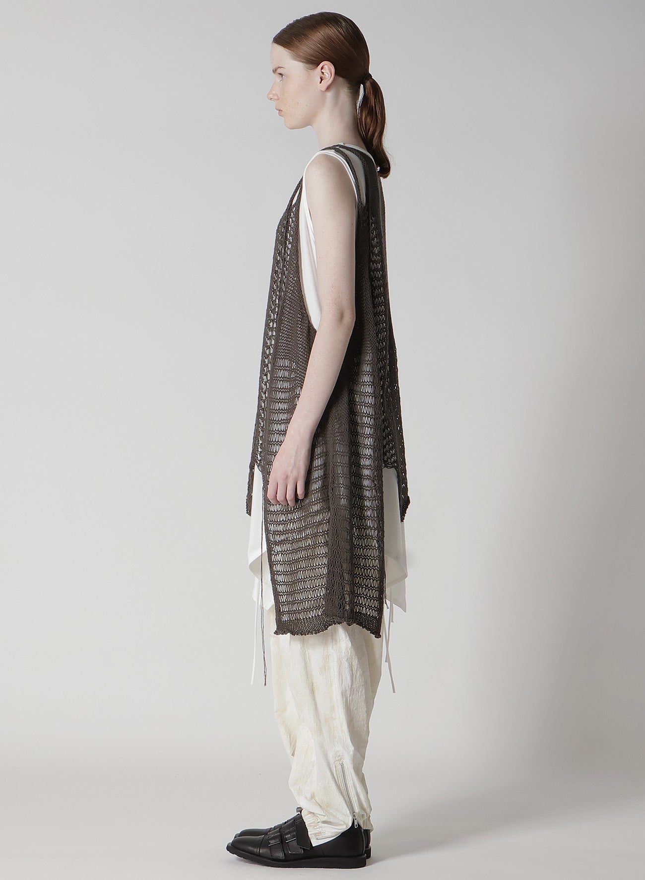Asymmetrical Sleeveless Knit Top - Trendy Damaged Processed Design for Women | Perfect for Casual Outings, Parties & Streetwear Fashion