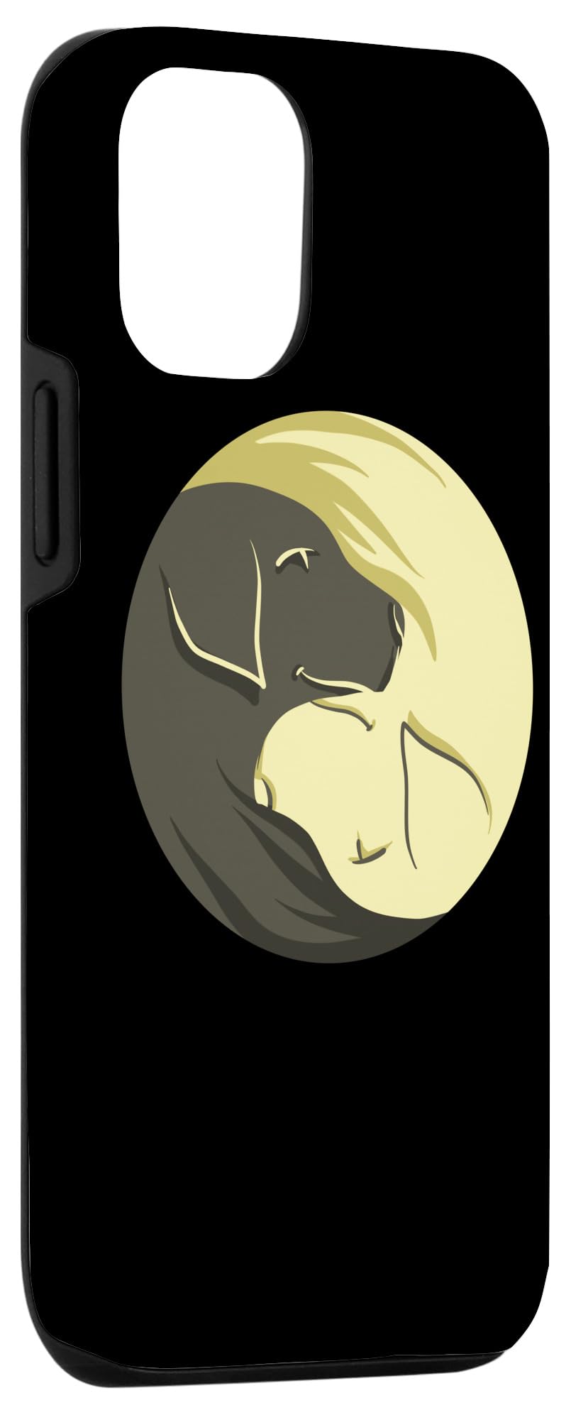 Funny Labrador iPhone 12/12 Pro Case - Cute Yellow & Black Lab Design for Men & Women | Perfect Gift for Dog Lovers & Pet Owners - Durable Protective Cover for Everyday Use