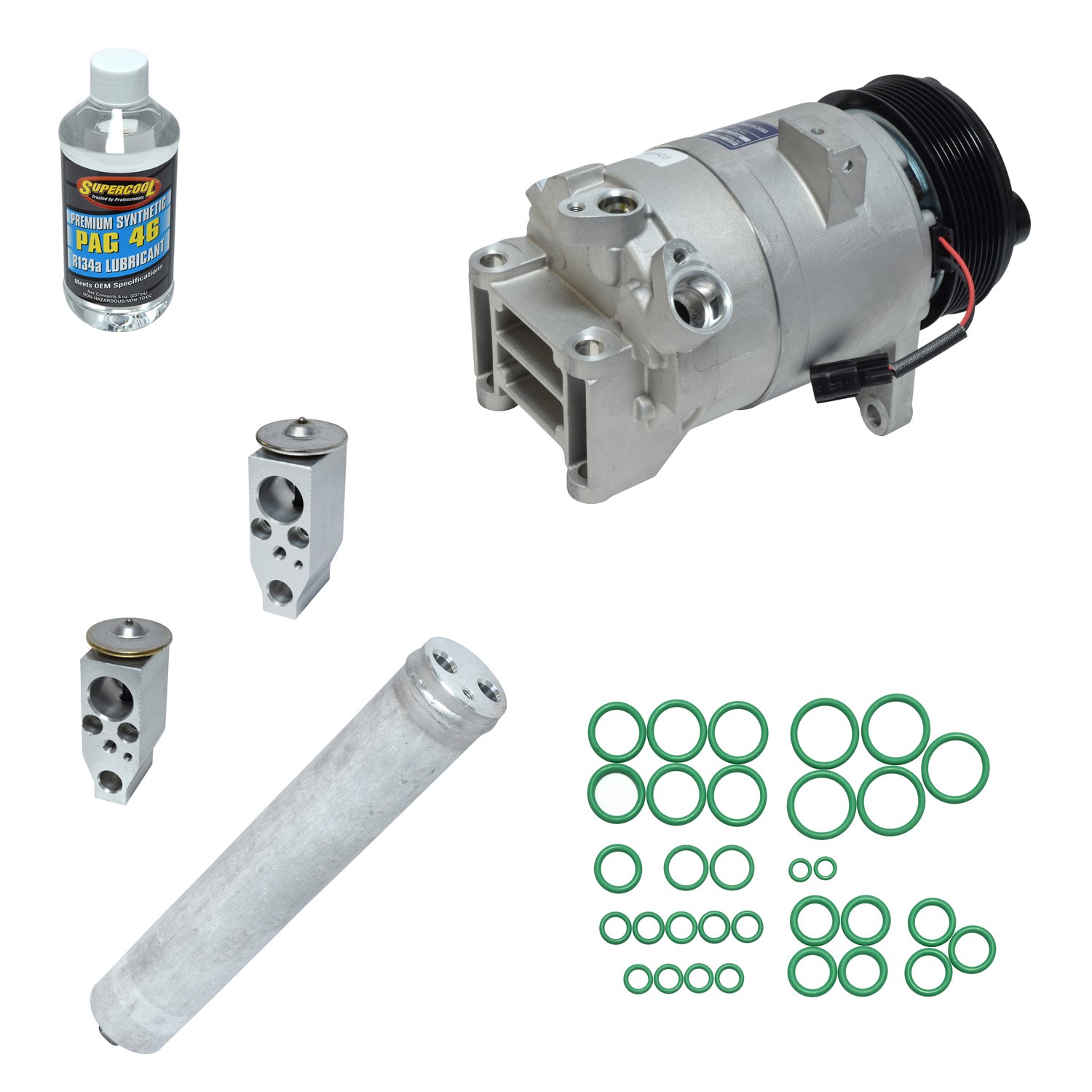 UAC KT 4938 AC Compressor and Component Kit - Replacement for Car Air Conditioning System | Perfect for DIY Auto Repair & AC Maintenance