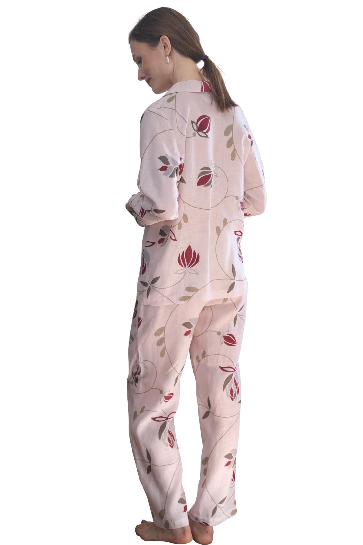 Women's Soft Long Sleeve Pajama Set with Gift Box - Premium European Cotton Sleepwear for Women - Perfect for Christmas Gifts, Cozy Nights & Relaxing at Home
