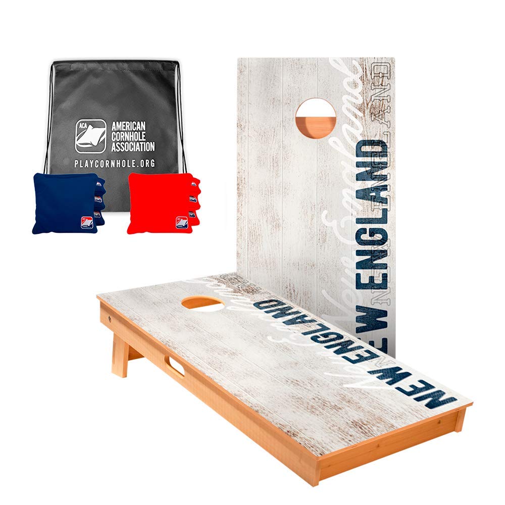 ACA American Cornhole Association Star State Professional Cornhole Boards Set with 8 Corn Filled Bags & Durable Nylon Tote - Regulation Size for Backyard, Tailgating, and Outdoor Parties