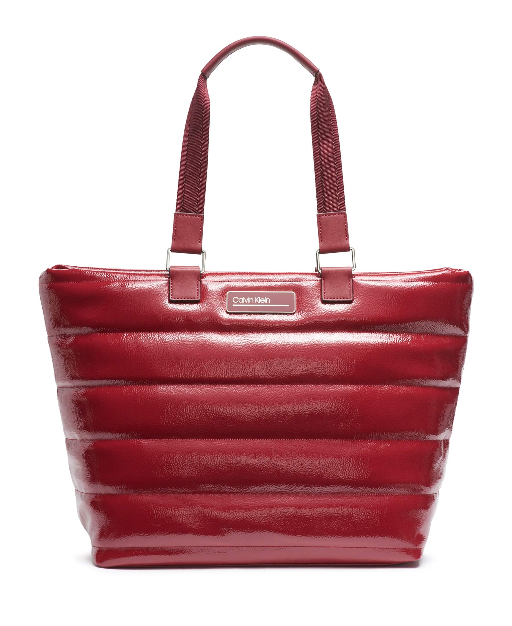 Calvin Klein Jaina Nylon Double Handle Tote Bag for Women - Stylish & Durable Work Tote, Perfect for Office, Travel & Everyday Use