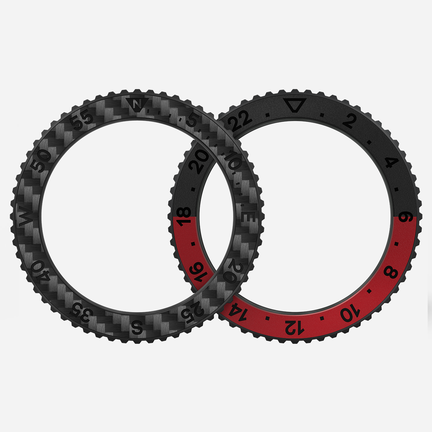 Ridge Watch Accessory - Red/Black GMT Bezel for Men | Premium Watch Band Replacement | Perfect for Travel, Diving & Outdoor Adventures