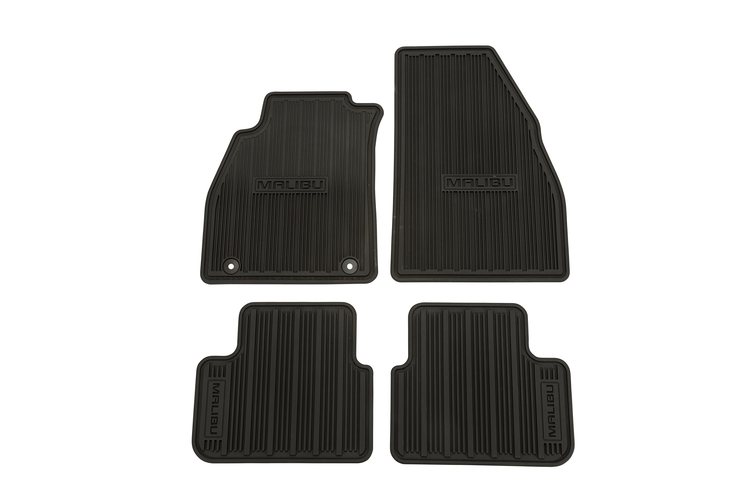 Premium GM Accessories 23218726 Black All-Weather Front & Rear Floor Mats - Durable Protection for Trucks, SUVs & Cars in Rain, Snow & Mud