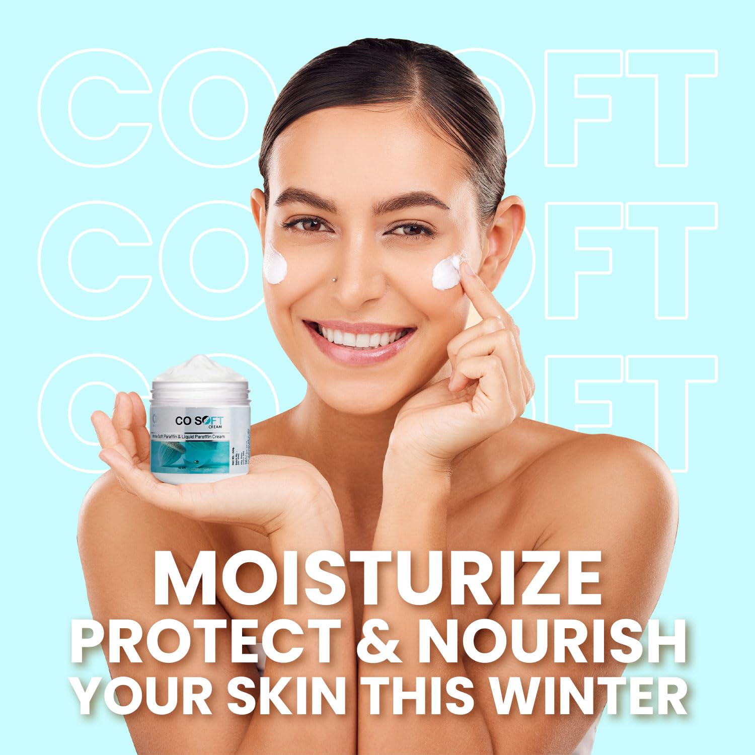 CO SOFT #1 Winter Moisturizing Cold Cream for Dry & Dehydrated Skin - White Soft Paraffin & Light Liquid Paraffin Cream - Pack of 2 (40 gm each) | Perfect for Night Care, Extreme Weather Protection & Daily Hydration