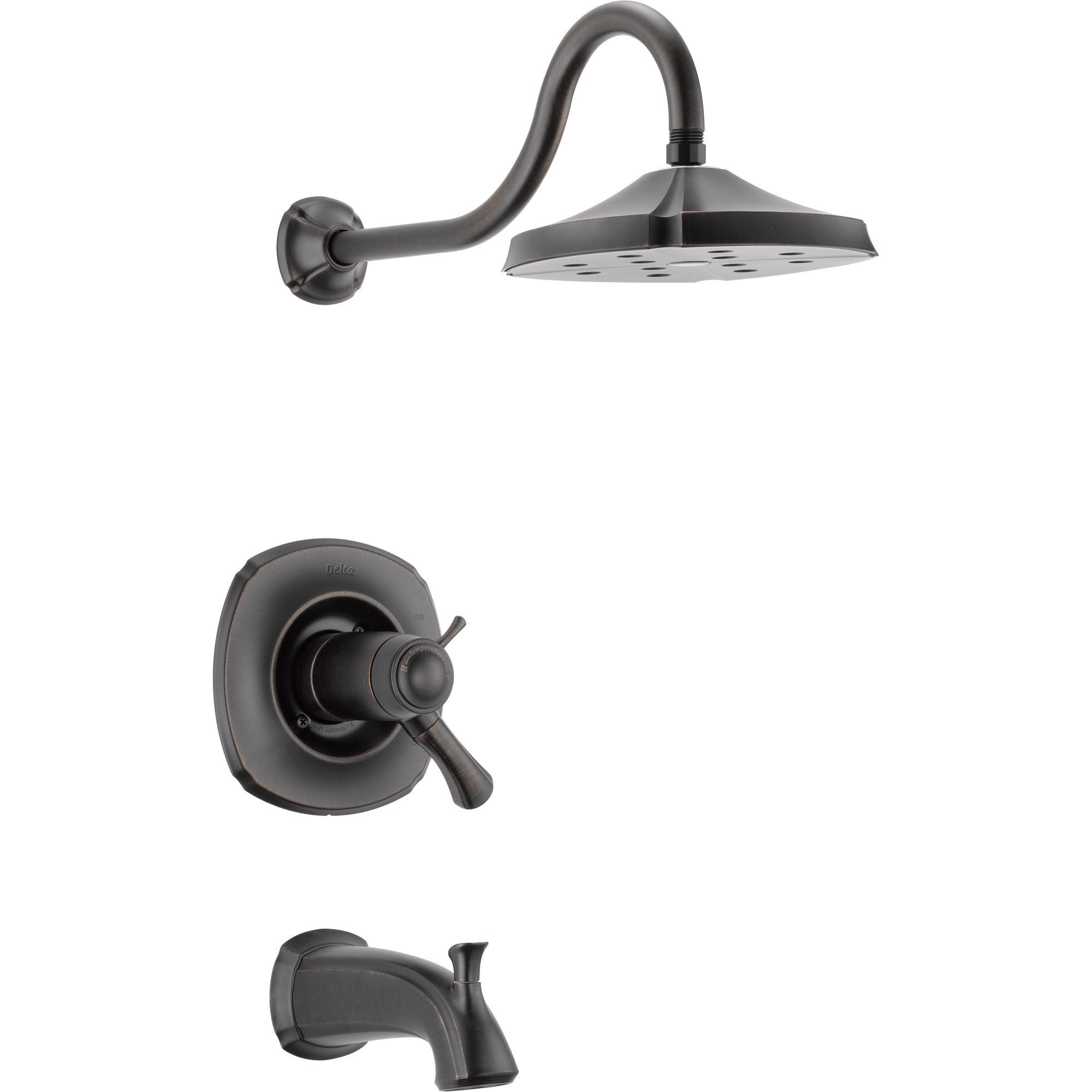 Delta Addison 2-Handle Venetian Bronze Thermostatic Tub and Shower Faucet with Valve D515V - Perfect for Modern Bathroom Renovations and Spa-Like Shower Experiences