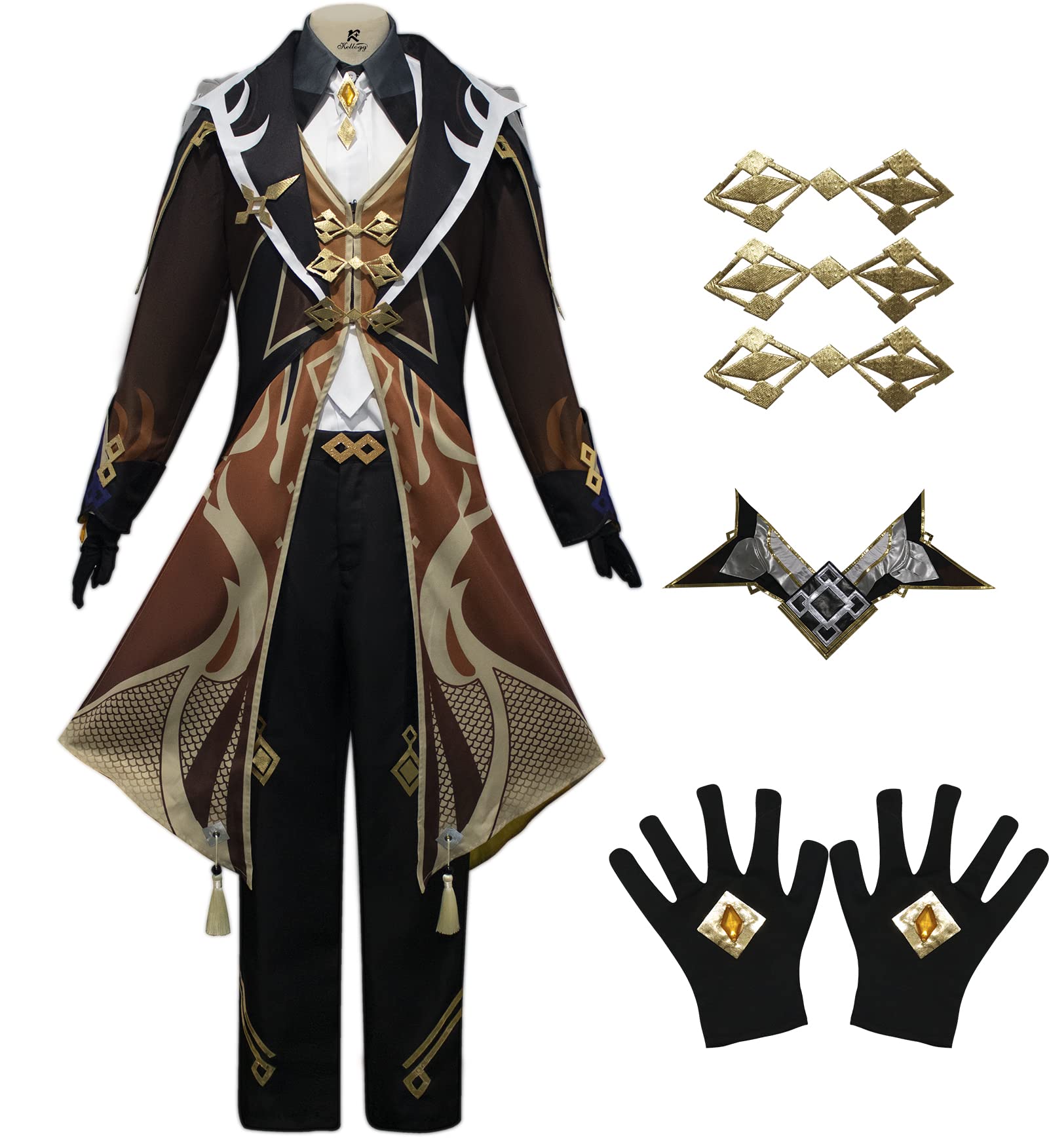 Hutao Venti Amber Cosplay Costume Outfit Full Set - Genshin Impact Character Halloween Cosplay for Anime Conventions & Costume Parties