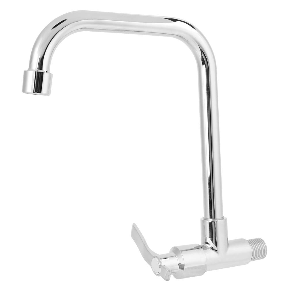 Wall Mounted Single Handle Kitchen Faucet - G1/2 Chrome Plated Cold Water Tap for Home, Bar & RV Use | Durable Sink Faucet for Modern Kitchens & Outdoor Bars