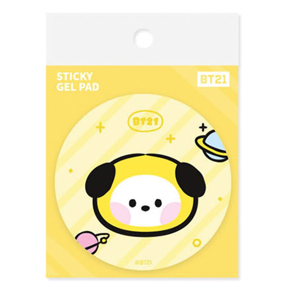 BT21 Original CHIMMY Multipurpose Adhesive Gel Pad - Reusable Sticky Putty for Dust Removal, Car Accessories & Desk Organization - Perfect for Home, Office & Vehicle Use