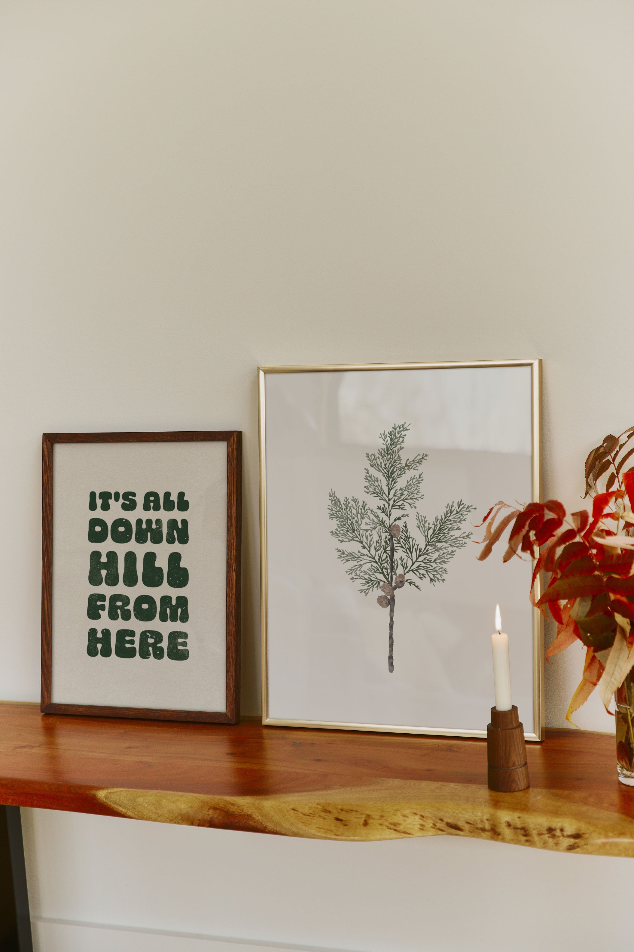 Merry Bough Christmas Poster - Festive Holiday Wall Art Decor for Home, Office & Gifts - Perfect for Living Room, Bedroom & Seasonal Celebrations