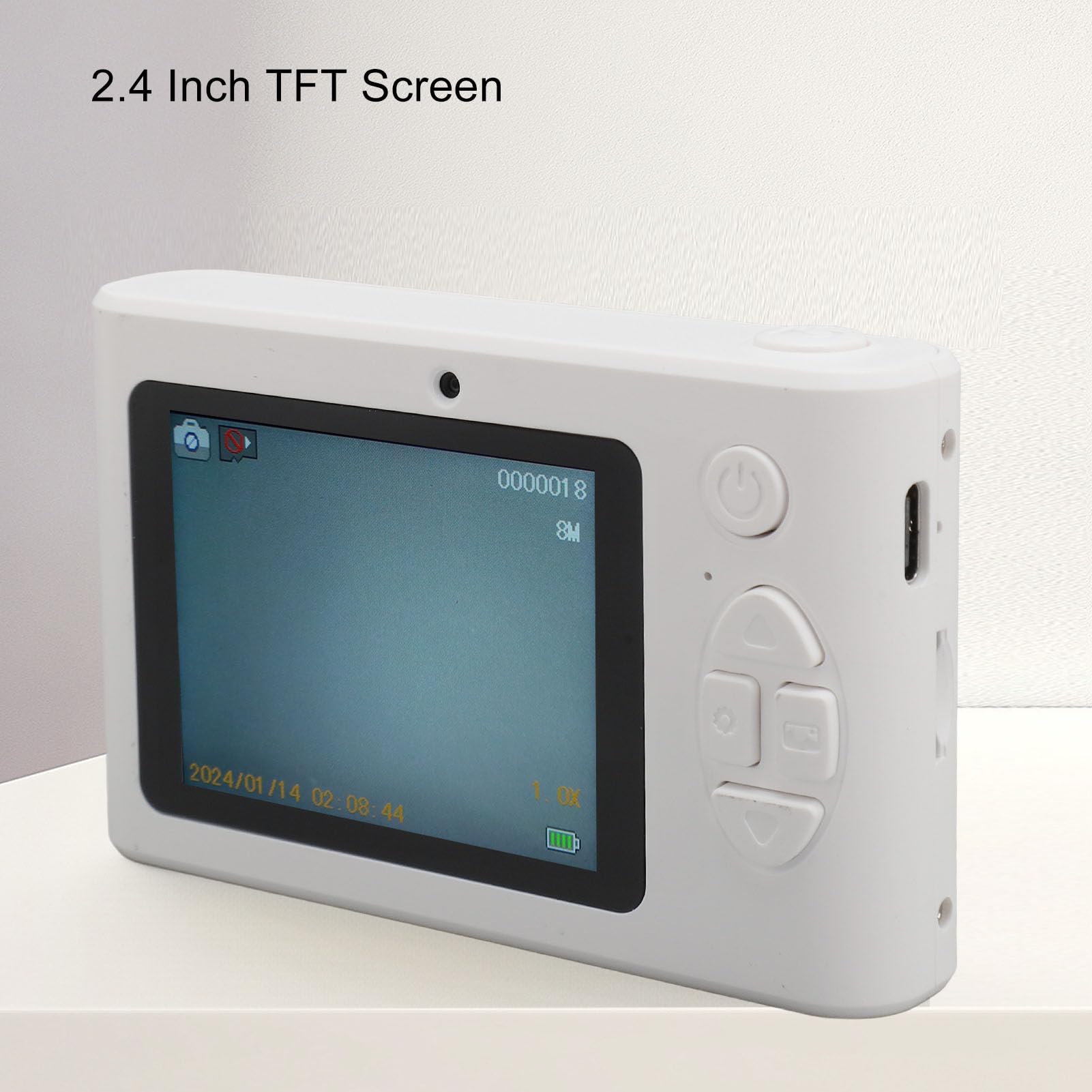 1080P HD Digital Camera with 16X Zoom & Autofocus - 2.4 Inch TFT Screen Portable Pocket Camera for Vlogging, Travel, Kids (White) | Perfect for YouTube, TikTok, Family Events & Outdoor Adventures