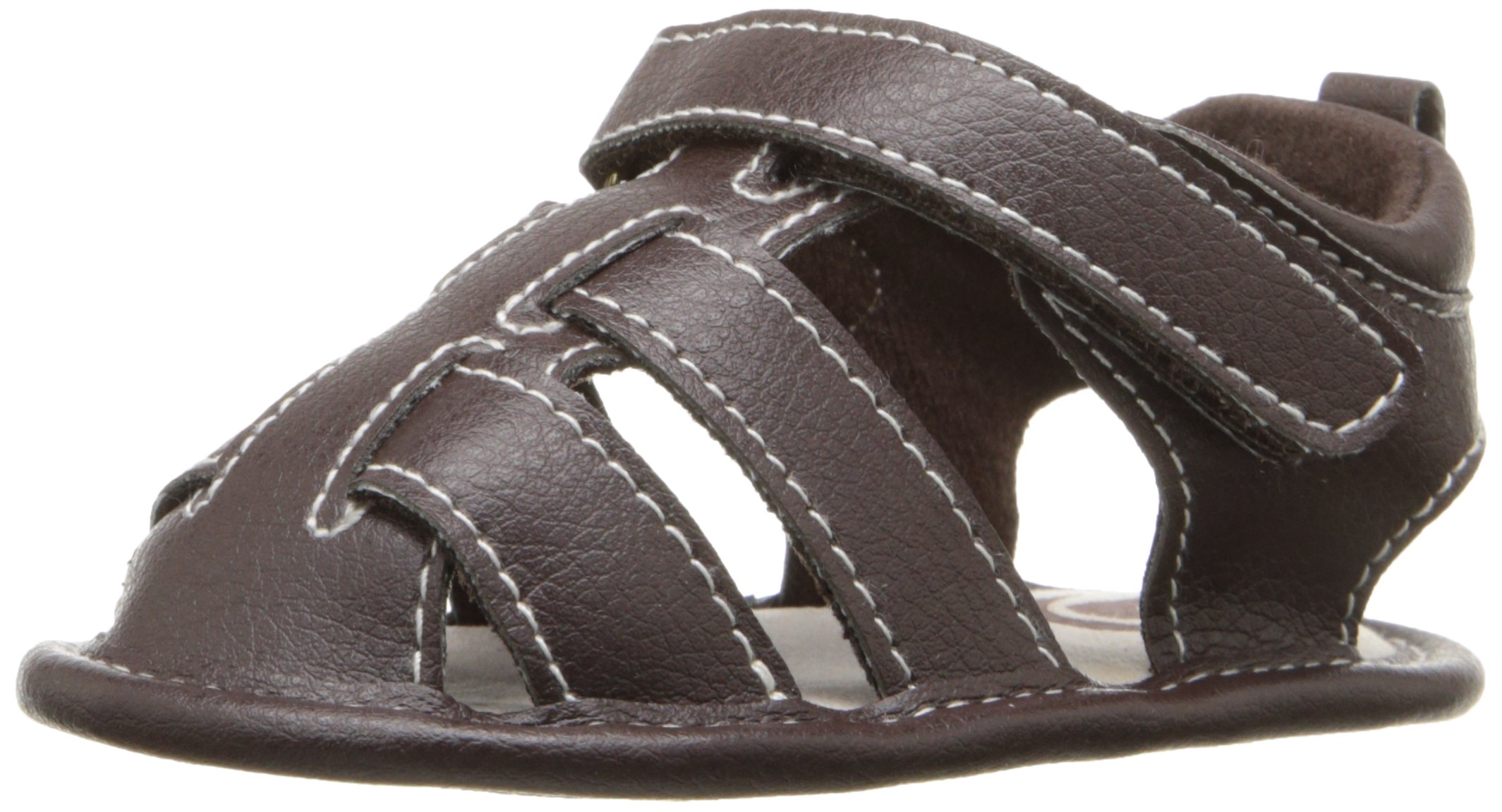 The Children's Place Newborn Boys Fisherman Sandals for Infants - Soft Leather Baby First Walking Shoes for Summer & Beach Outfits