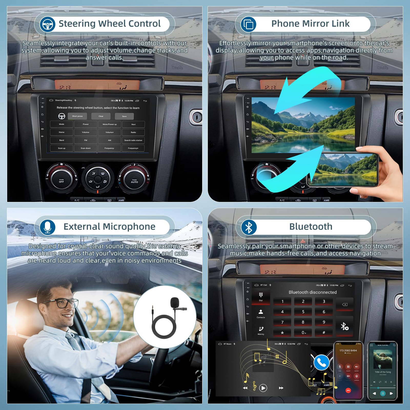 2+64GB Android 13 Car Stereo for Mazda 3 2004-2009 - 9