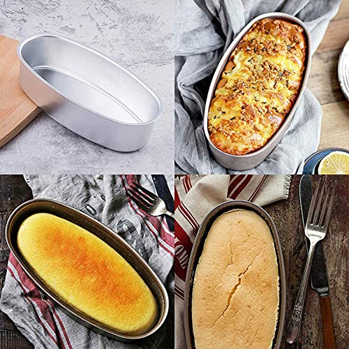 VALINK Non-Stick Oval Aluminum Alloy Baking Mold - Perfect for Cheesecakes, Bread Loaves & Cakes | Durable Bakeware for Home Kitchens & Professional Bakeries | Ideal for Birthday Parties, Holiday Baking & Dessert Making