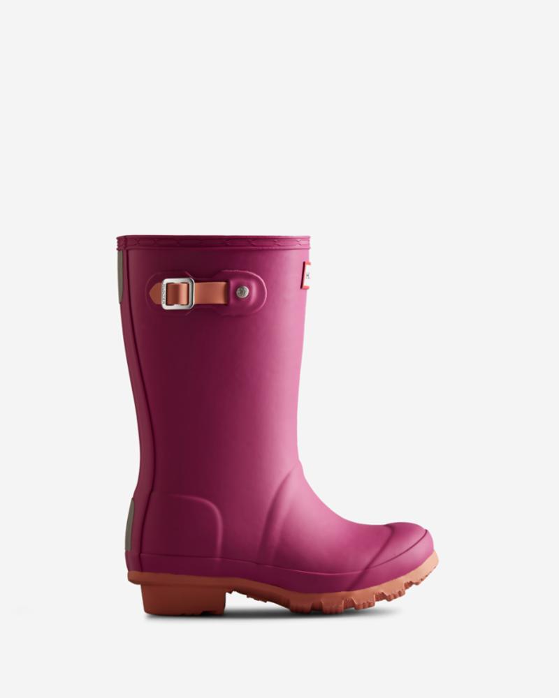 Hunter Kids' Big Original Insulated Winter Boots - Pink (Size M) | Waterproof Snow Boots for Girls, Warm & Comfortable for Outdoor Play, Snowy Weather & Winter Activities