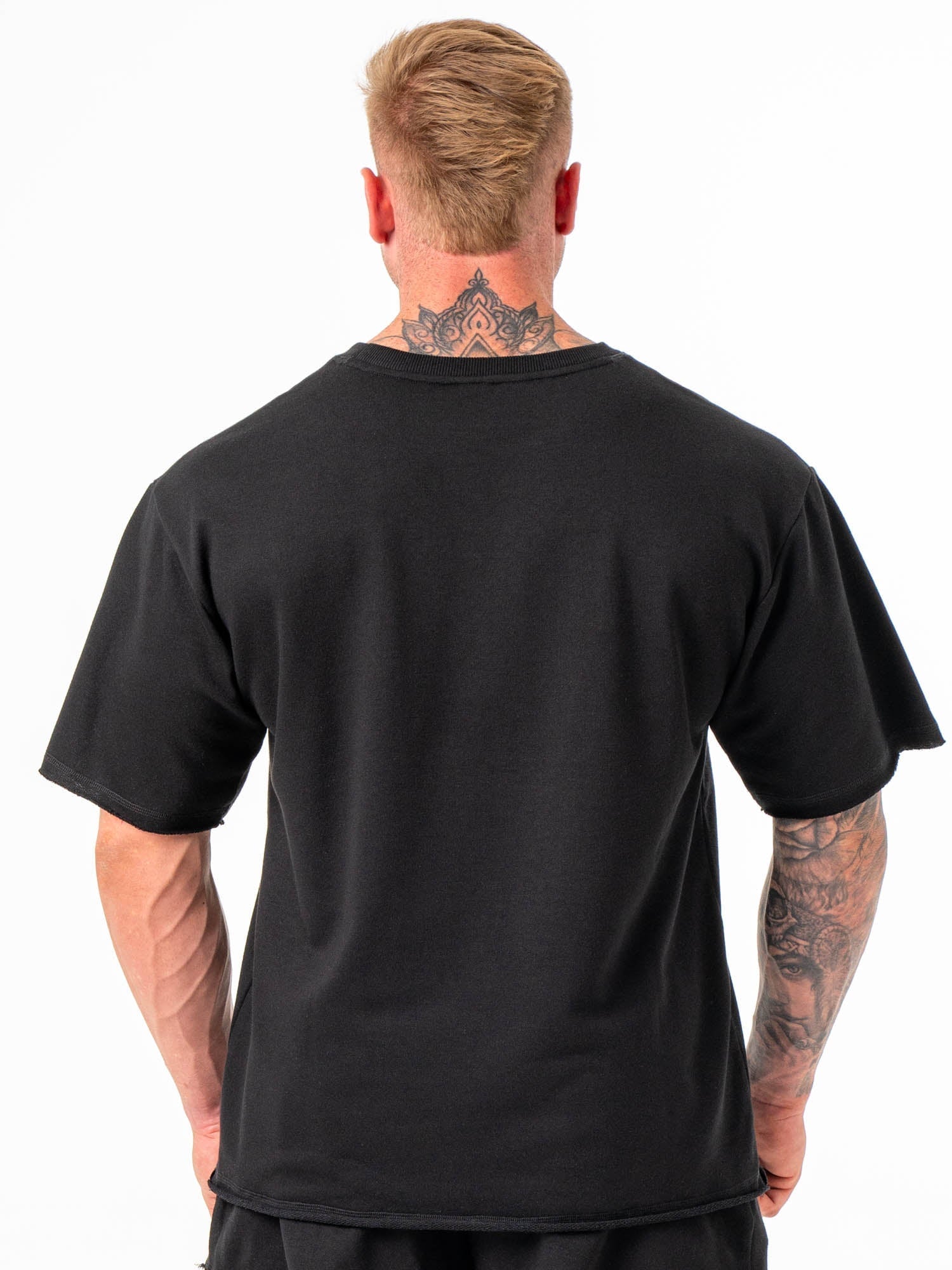 Premium Box Fleece T-Shirt for Men & Women - Soft & Comfortable Black Crewneck Tee - Perfect for Casual Wear, Gym, and Outdoor Activities