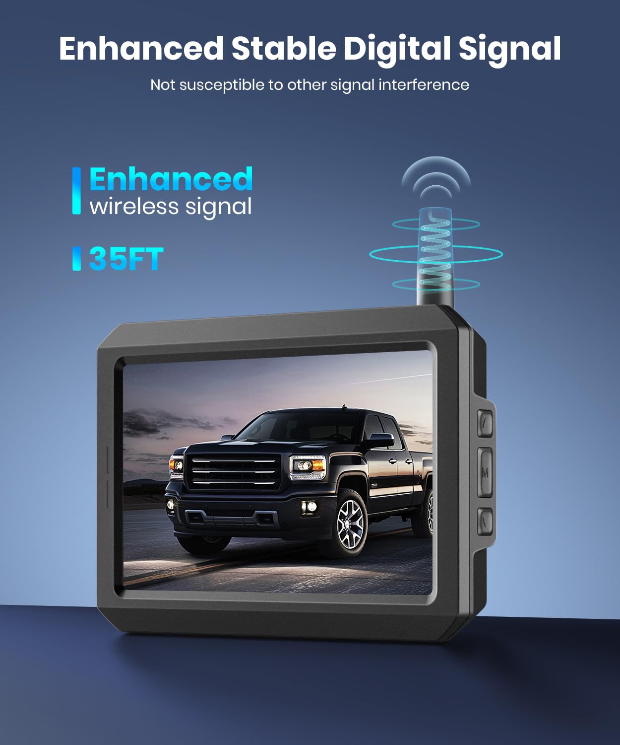 AUTO-VOX W7Pro 5 Inch HD Wireless Backup Camera System with Stable Digital Signal & Dual Channel Color Night Vision - Easy Install Rear View Camera for Car, SUV, Pickup Truck, Van | Perfect for Parking, Reversing & Night Driving Safety