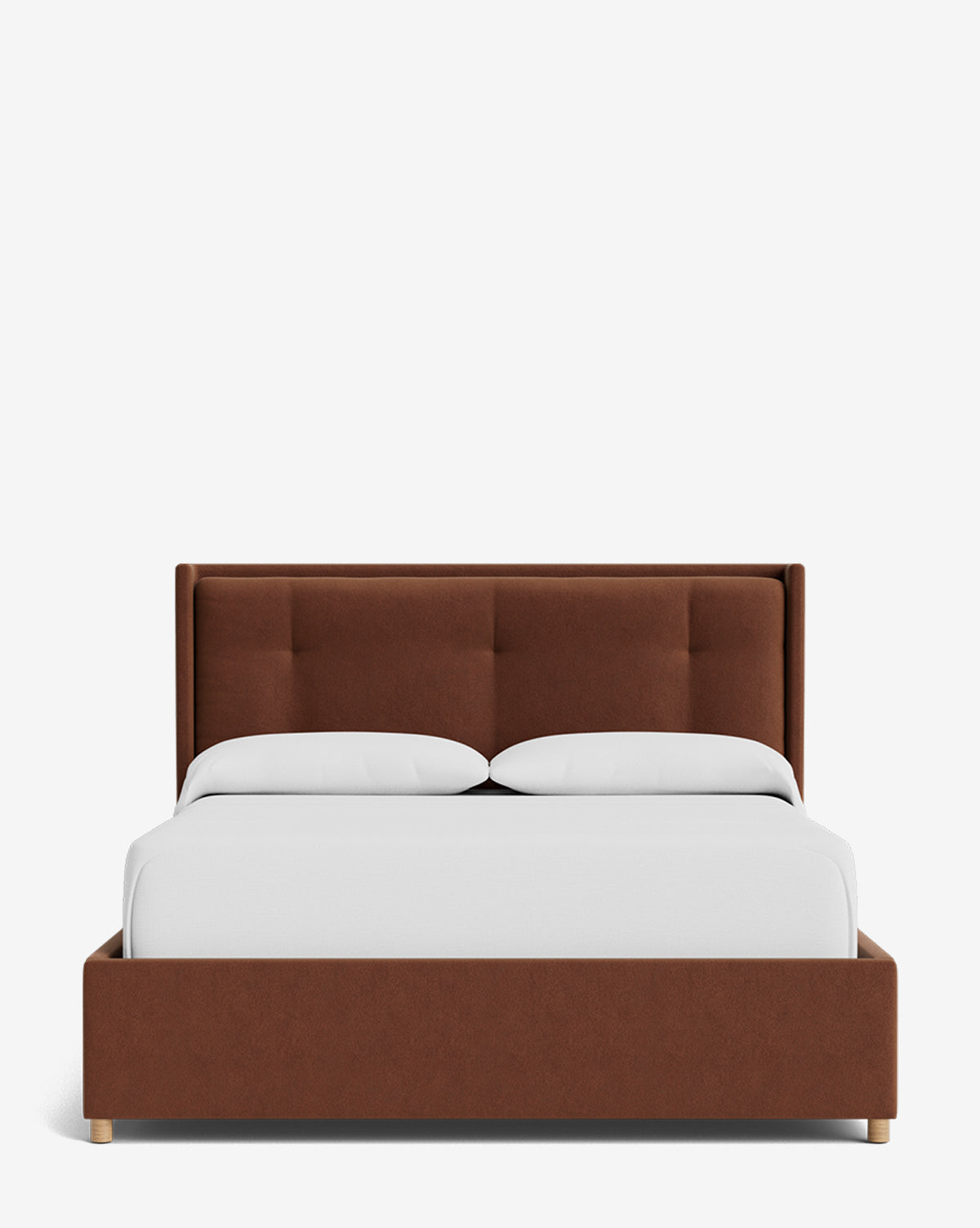 Low Profile Ria Bed Frame with Minimalist Headboard - Perfect for Small Spaces, Modern Bedrooms & Studio Apartments
