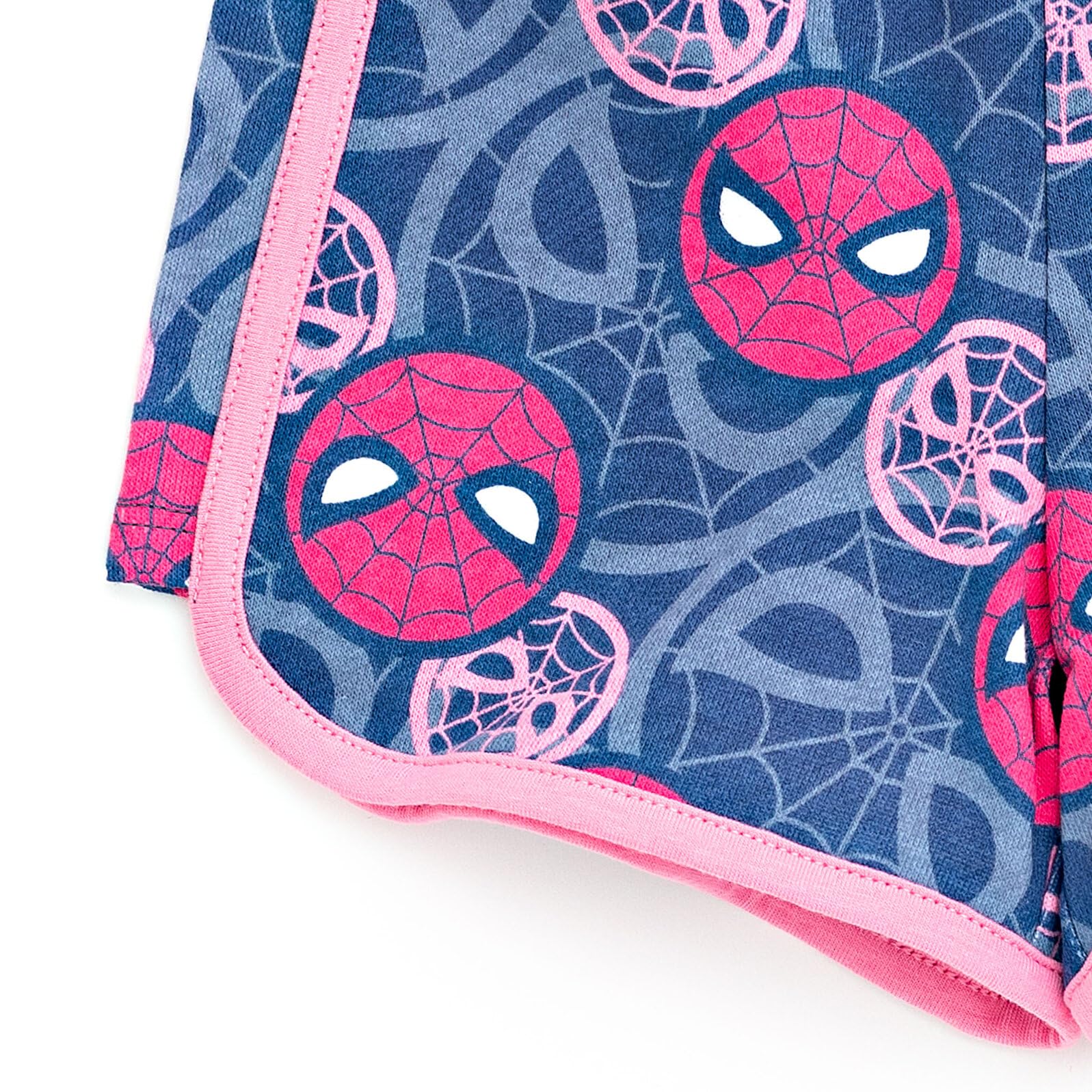 Spider-Man Girls Cosplay Outfit Set - Tank Top & French Terry Dolphin Shorts for Toddler to Big Kids (2T-16) | Halloween Costume, Birthday Party, Comic-Con Cosplay