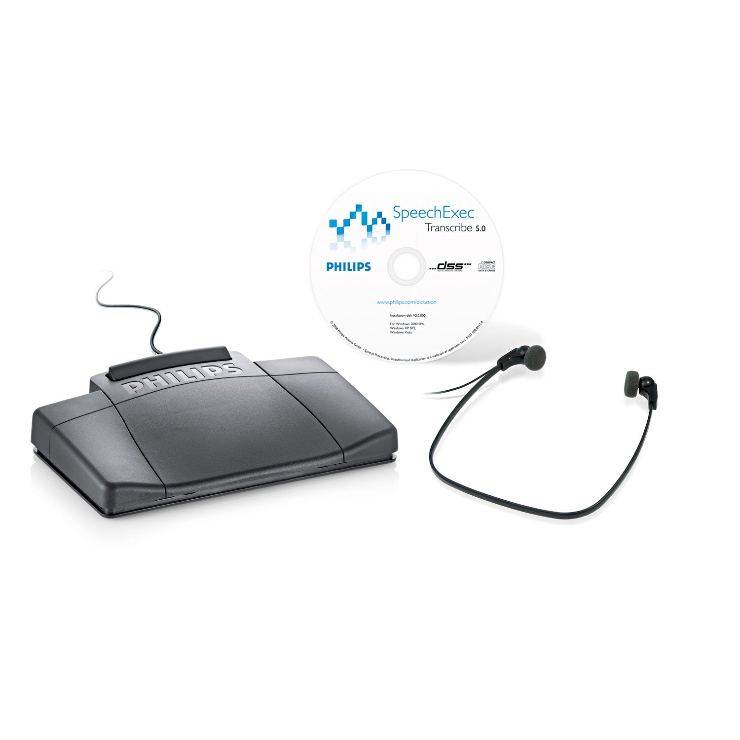 Philips LFH717704 Digital Transcription Kit with Foot Pedal - Professional Speech-to-Text Solution for Medical, Legal & Office Transcription - Perfect for Doctors, Lawyers & Transcriptionists