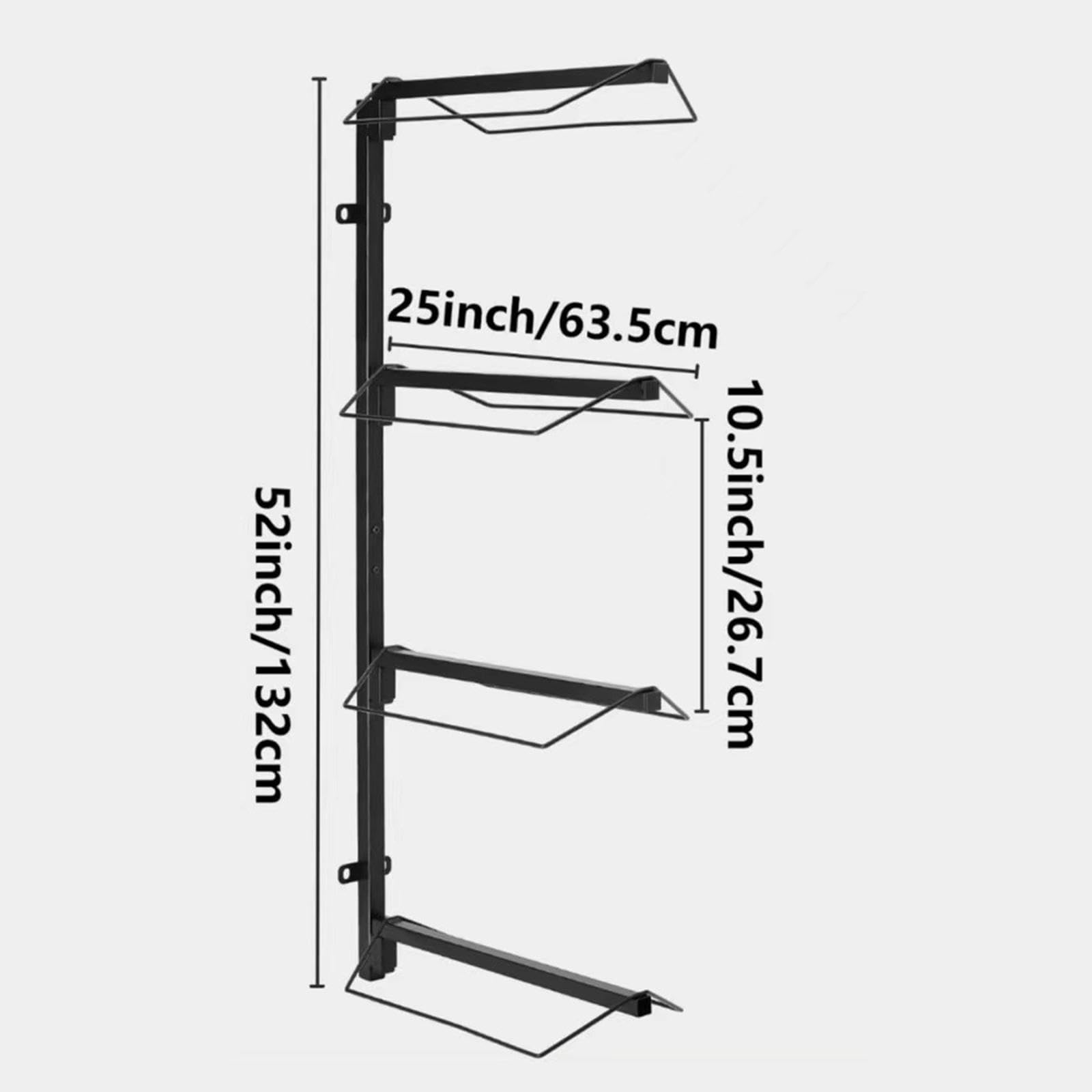MERIGLARE Heavy Duty 4-Tier Wall Mounted Saddle Rack - Stable Storage Organizer for Equestrian Equipment | Perfect for Barn Tack Room & Horse Stable Organization