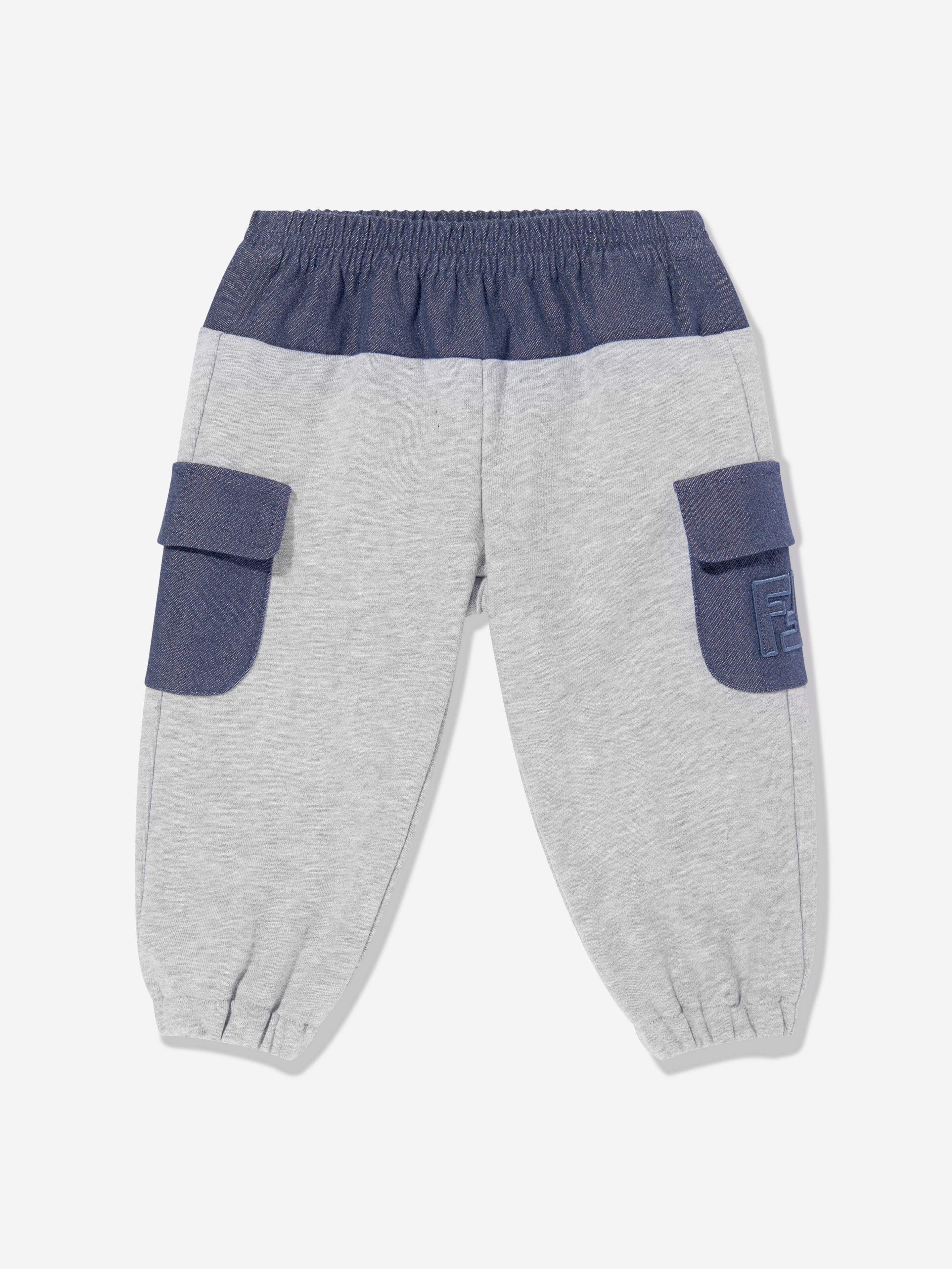 Baby Boys Grey Denim & Jersey Jogger Pants - Comfortable Casual Playwear for Toddlers & Infants | Perfect for Playdates, Daycare & Outdoor Activities