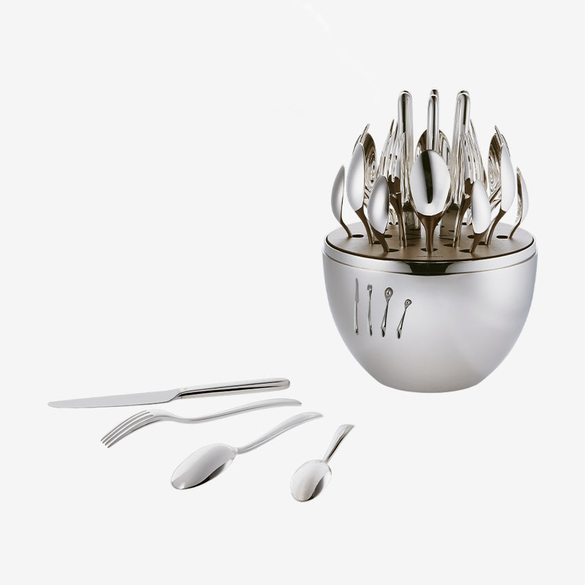Christofle 24-Piece Silver Plated Mood Easy Flatware Set - Elegant Flatware for Fine Dining, Dinner Parties & Special Occasions