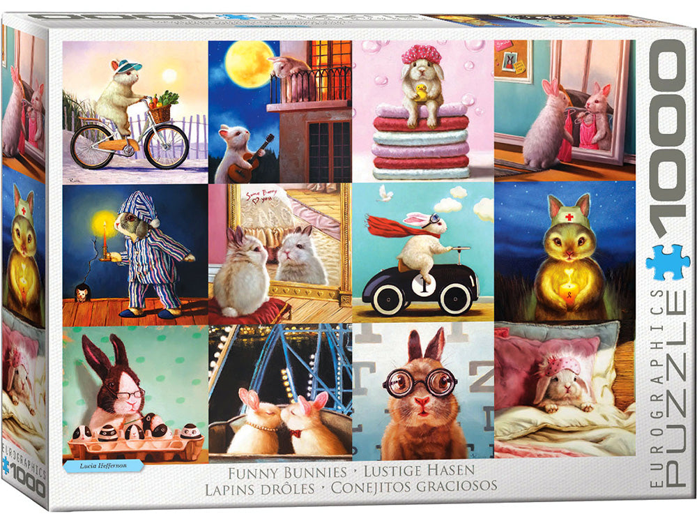 Eurographics 1000-Piece Jigsaw Puzzle - Funny Bunnies Animal Theme - Challenging Adult Puzzle for Relaxation & Family Game Night