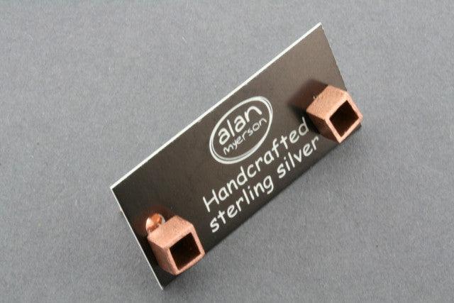 Rose Gold Plated Open Cube Stud Earrings - Elegant & Trendy Jewelry for Women, Perfect for Parties, Weddings & Everyday Wear