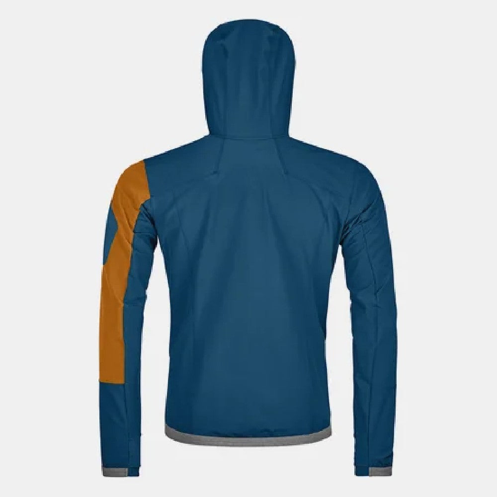 Ortovox Berrino Men's Hooded Jacket - Lightweight Waterproof Hiking & Outdoor Adventure Jacket for Men