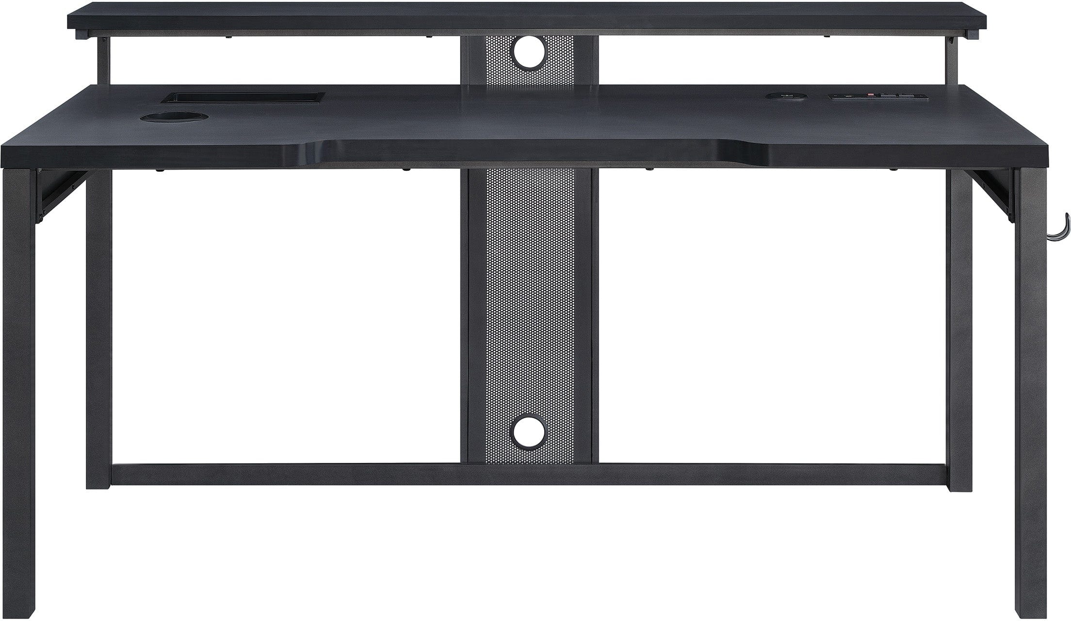 Office Star Adaptor 63 Gaming Desk [ADP6328GD] - Ergonomic Computer Desk for Home Office & Gaming Setup with Cable Management