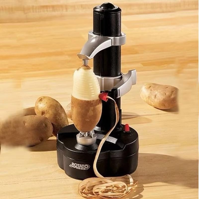 Premium Spiral Apple Peeler & Cutter - Multi-Functional Fruit & Potato Slicer for Kitchen - Easy Peel, Core & Slice - Perfect for Apple Pie, Salads & Meal Prep (Black)