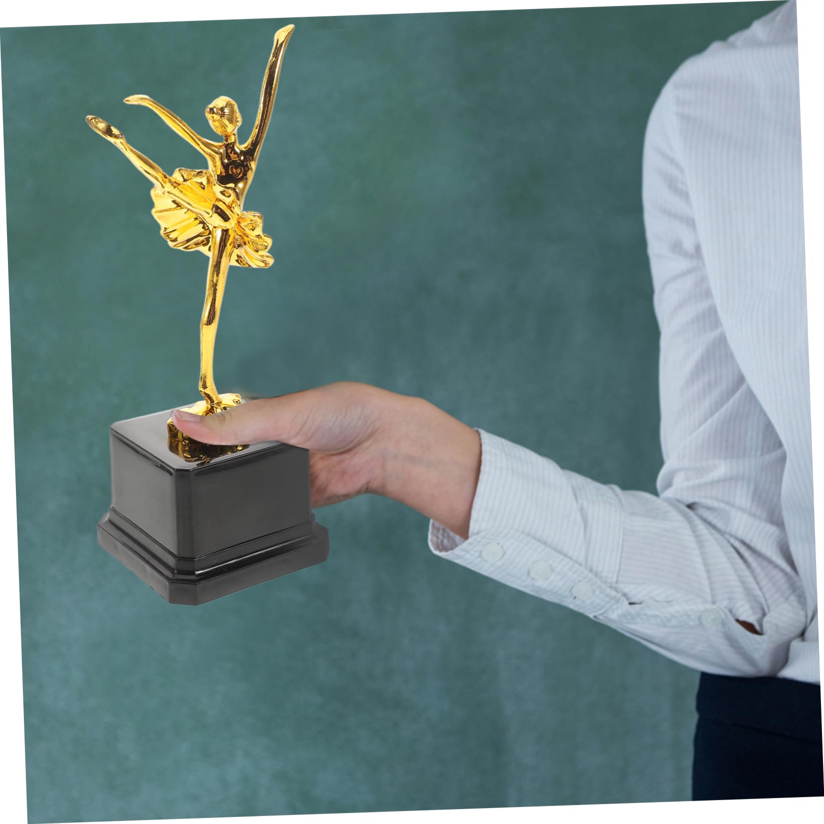 GAROZATION Elegant Ballet Dance Trophy Cup - Customizable Nameplate Award for Dance Competitions & Performances | Durable & Stable for Longevity | Perfect for Ballet Recitals, Dance Competitions & Award Ceremonies