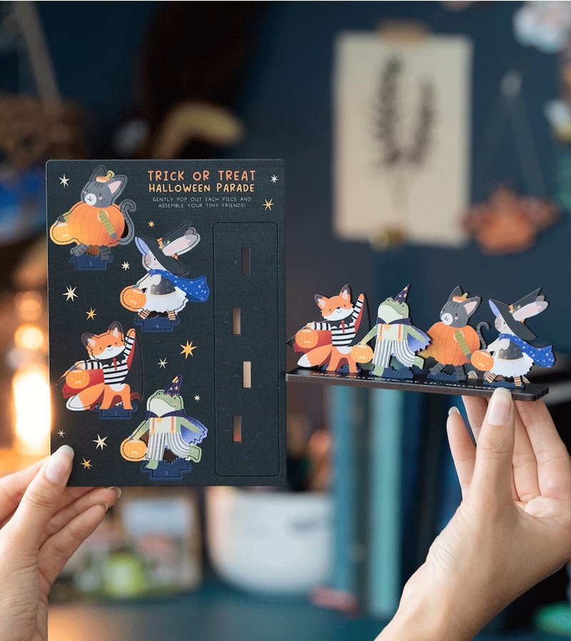 Halloween Pop-Up Greeting Card - Spooky Trick or Treat Design by Dapple & Dot | Perfect for Halloween Parties, School Events & Scary Gift Exchanges