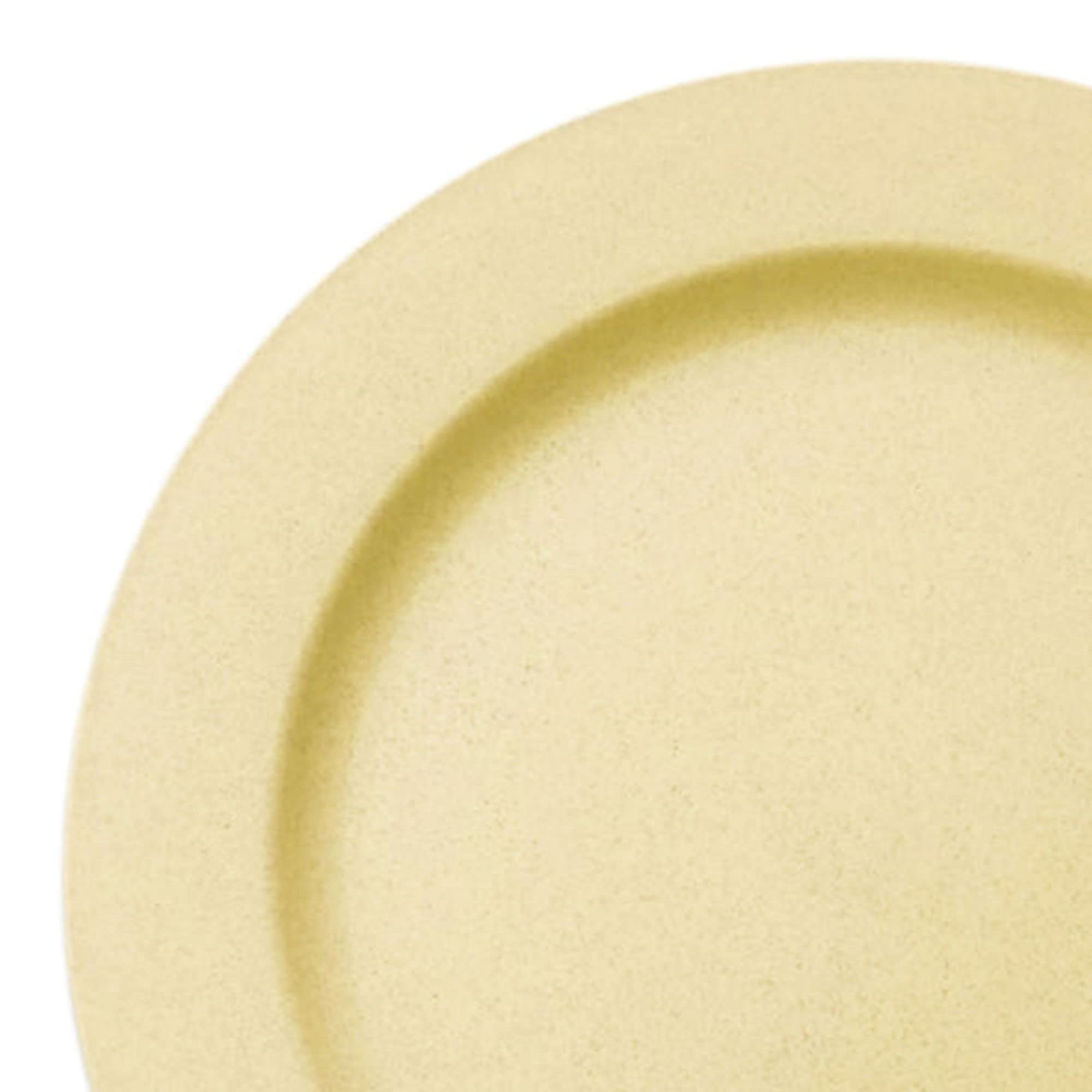 Elegant Disposable Plastic Party Dinnerware Set - Matte Dinner & Salad Plates, Cutlery (Spoons, Forks, Knives) & Cups Bulk 120-Piece Set for Weddings, Birthdays, BBQs & Special Events (Bright Yellow) - Perfect for Outdoor Parties, Catering & Large Gatherings