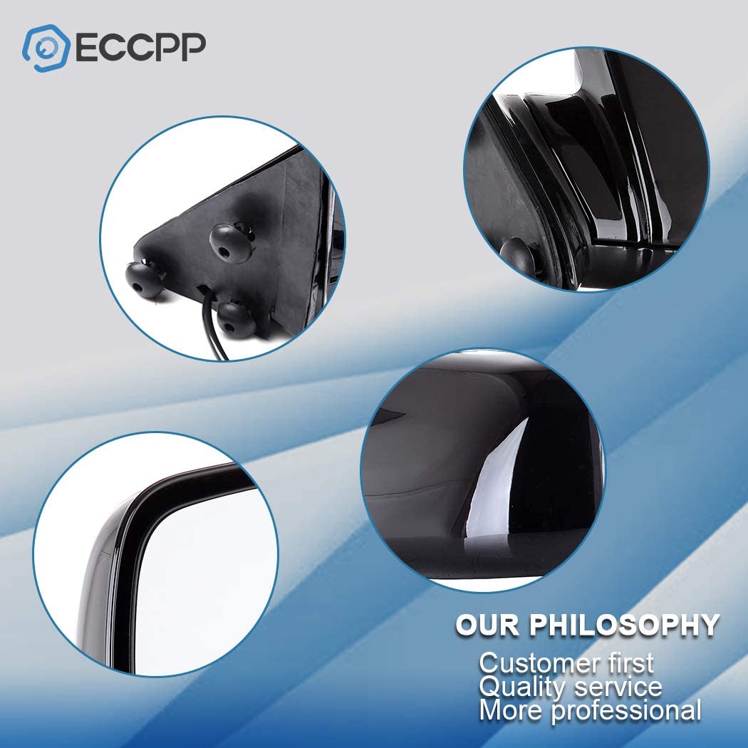 ECCPP Power Side View Mirrors Replacement for Chevy & GMC Pickup Truck & SUV - Driver & Passenger Side (15764757, 15764758) - Enhanced Visibility & Safety for Off-Roading & Night Driving