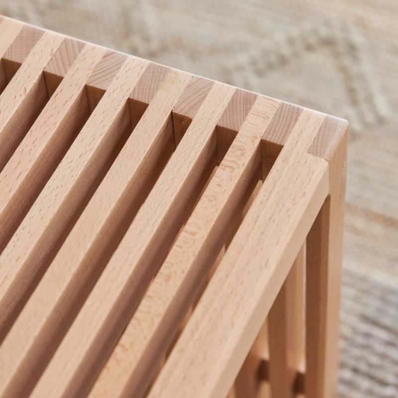 Sustainable Zero Waste Slatted Bench - Eco-Friendly Wooden Outdoor Seating for Patio, Garden, and Backyard Decor | Perfect for Relaxing, Entertaining, and Green Living Spaces