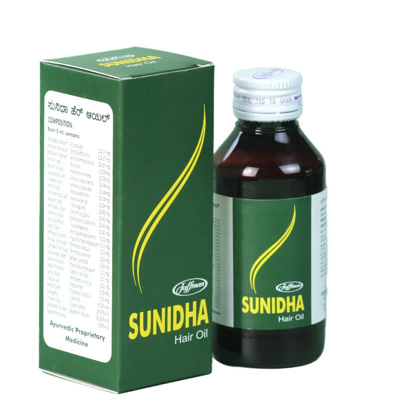 Jaffman Sunidha Hair Growth Oil for Men & Women - Cold-Pressed Sesame Oil, Coconut Oil & Bhringraj - Natural Hair Fall Control Treatment - Chemical-Free (100ml) - Promotes Stronger, Healthier Hair for Daily Care & Styling
