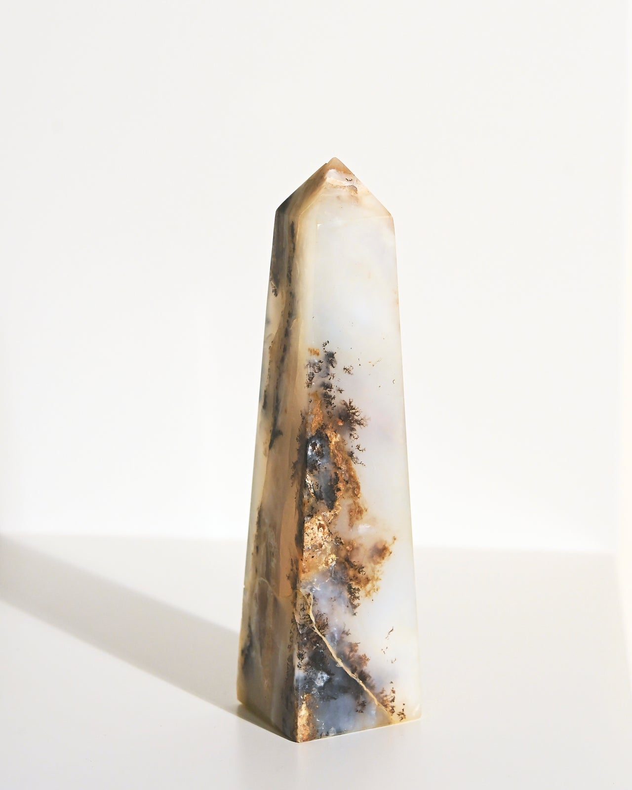 Peruvian Blue Opal Crystal Tower - 4.5 Inch Healing Stone for Meditation, Reiki & Home Decor