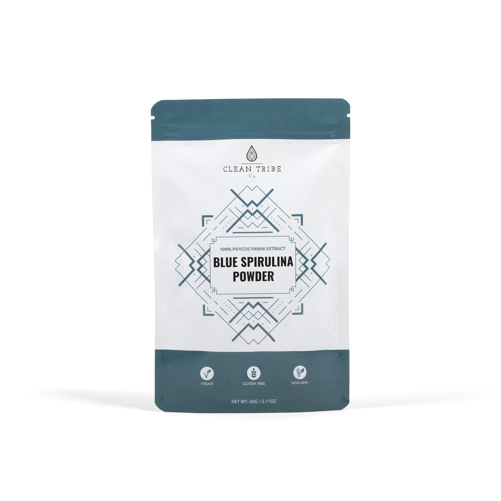 Premium Blue Spirulina Powder 100% Pure Phycocyanin - Organic Vegan Superfood Protein Powder, Gluten-Free & Non-GMO - No Fishy Taste - Perfect for Smoothies, Baking, Energy Drinks & Healthy Recipes - Resealable Bag (60 Servings) - Boost Immunity & Natural Energy