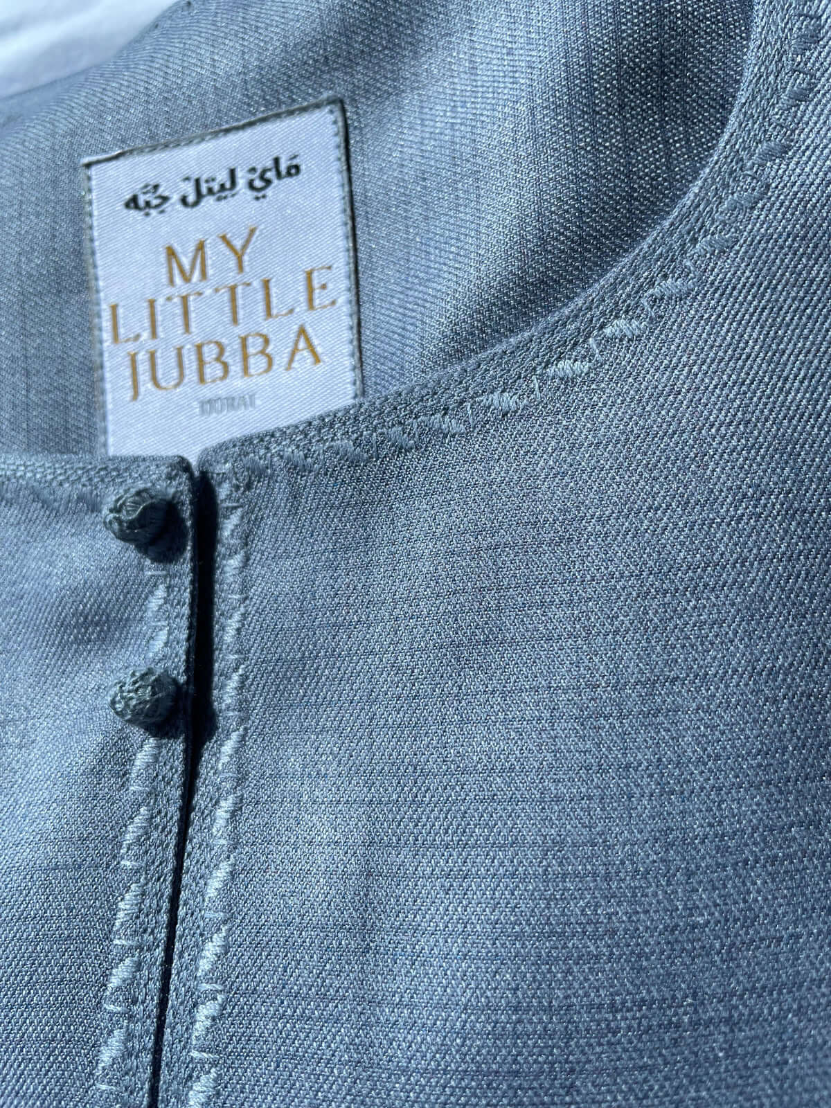Premium Men's Arctic Blue Cashmere Wool Emirati Thobe - Luxurious Traditional Arabic Robe for Special Occasions & Cultural Events