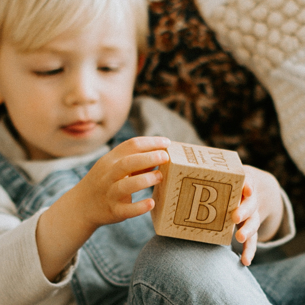 Personalized Wooden Baby Boy Birth Keepsake Block - Custom Name, Date & Weight - Perfect for Newborn Gifts, Nursery Decor & 1st Birthday Presents