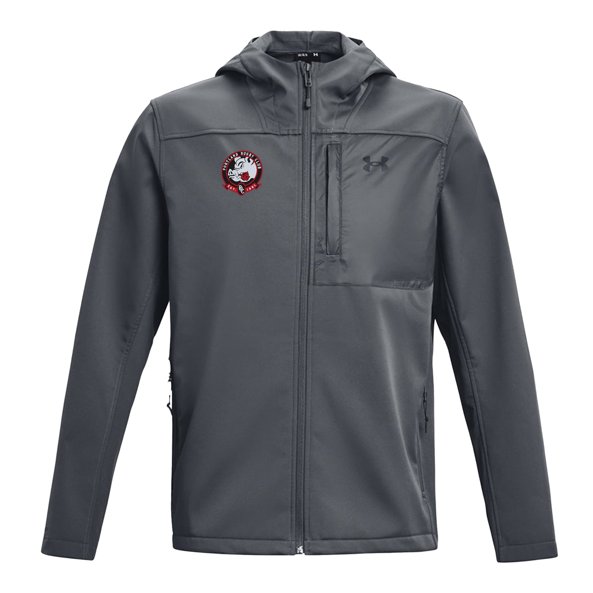 Portland Pigs Coldgear Infrared Hooded Jacket for Men & Women - Winter Warm Fleece-Lined Windproof Outerwear for Hiking, Skiing & Outdoor Activities