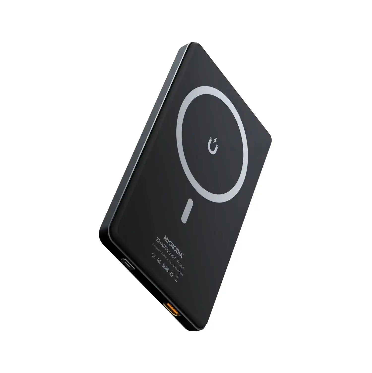 MICRODIA SNAPPower™ Razer Magnetic Wireless Power Bank 5000mAh - Portable Charger for iPhone, Android & Wireless Devices | Perfect for Travel, Work & Outdoor Adventures