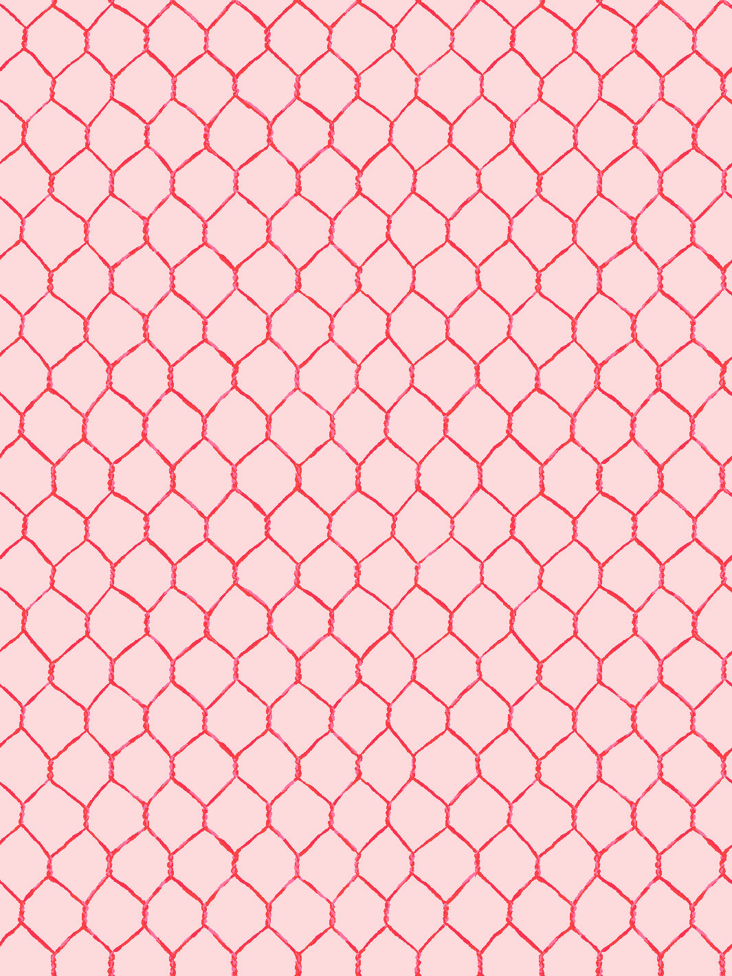 Evelyn's Chicken Wire Wallpaper by Sarah Jessica Parker | Pink Floral Peel & Stick Wallpaper for Farmhouse, Nursery & Bedroom Decor