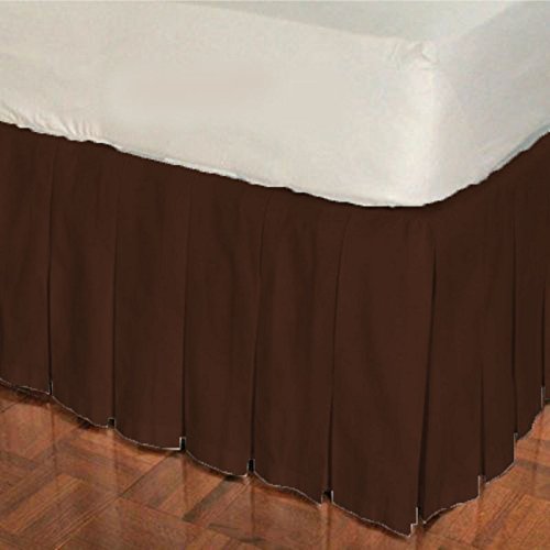 Premium 500 TC Egyptian Cotton Unisex Baby Mini Crib Bedding Set - Multi-Pleated Skirt, Solid Coffee Color | Soft Nursery Essentials for Newborns & Toddlers | Perfect for Daycare, Travel & Co-Sleeping