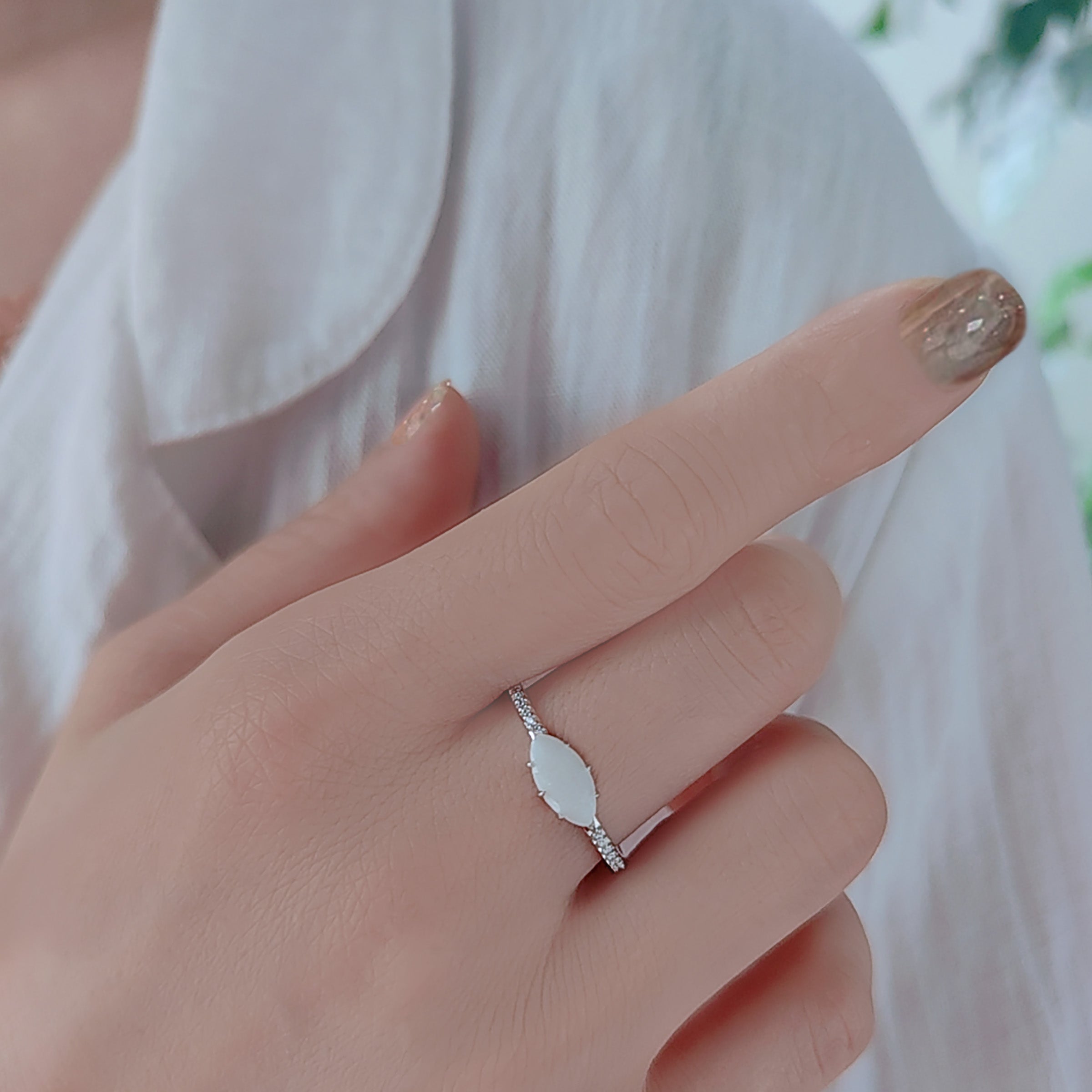 NurturedBonds 14K Gold Marquise Breastmilk Keepsake Ring - Perfect for Mothers to Cherish Precious Memories, Ideal for Breastfeeding Moms, Unique Jewelry Gift for New Moms and Baby Showers