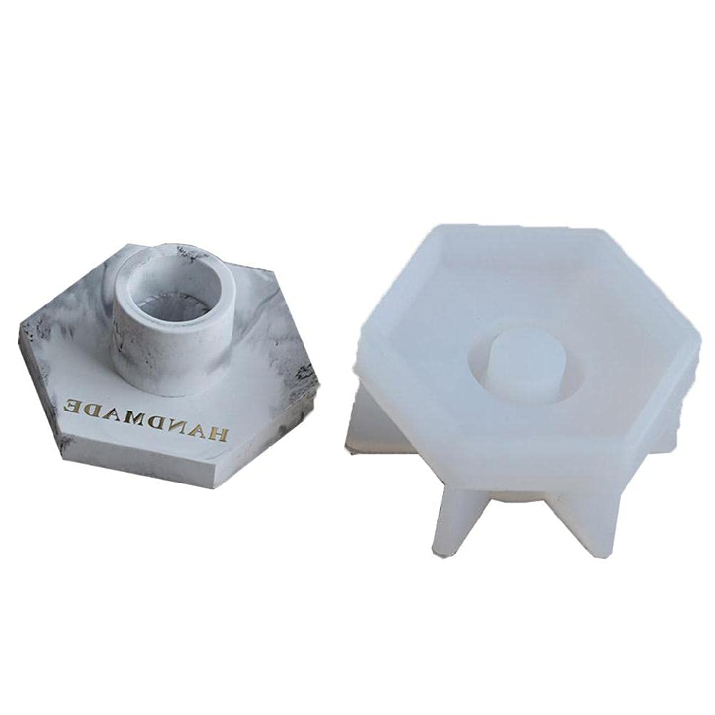Epoxy Resin Silicone Mold for Concrete Candlestick Holder - DIY Cement Candle Making Tools for Home Decor, Wedding Centerpieces & Rustic Tabletop Decorations